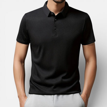 Duvrier | Men’s Short Sleeve Breathable Polo Shirt - Smart Casual Wear