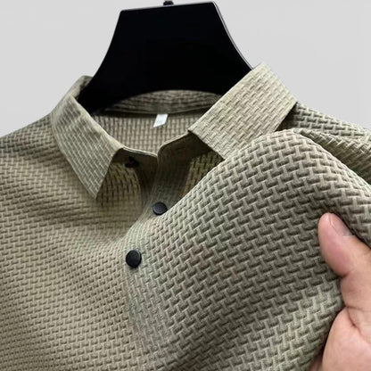 Duvrier | Men’s Short Sleeve Breathable Polo Shirt - Smart Casual Wear