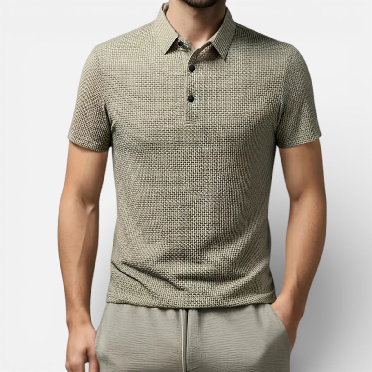 Duvrier | Men’s Short Sleeve Breathable Polo Shirt - Smart Casual Wear