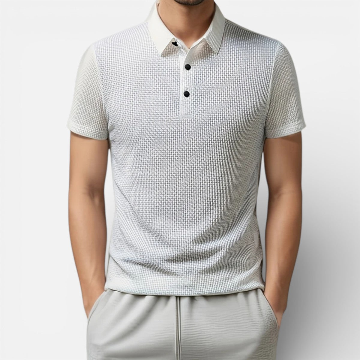 Duvrier | Men’s Short Sleeve Breathable Polo Shirt - Smart Casual Wear