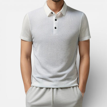 Duvrier | Men’s Short Sleeve Breathable Polo Shirt - Smart Casual Wear