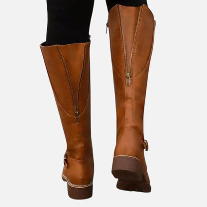 Duvrier | Women's Orthopqedic Buckle Leather Boots