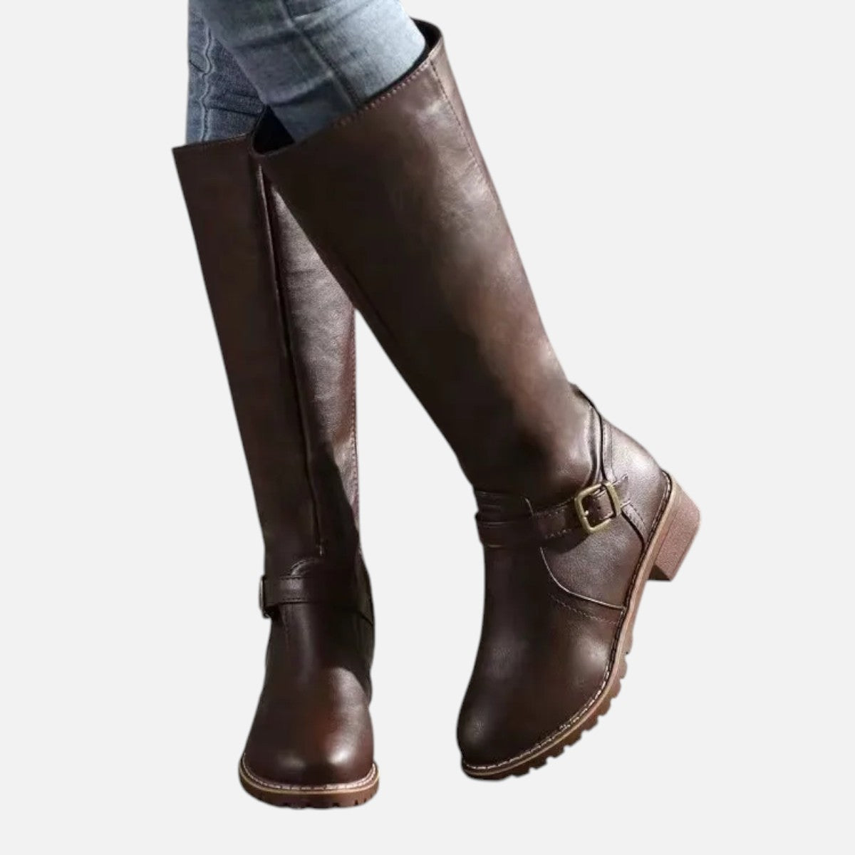 Duvrier | Women's Orthopqedic Buckle Leather Boots