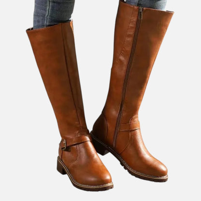 Duvrier | Women's Orthopqedic Buckle Leather Boots
