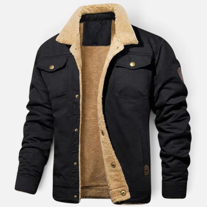Duvrier | Men's Sherpa Collar Button-Down Jacket