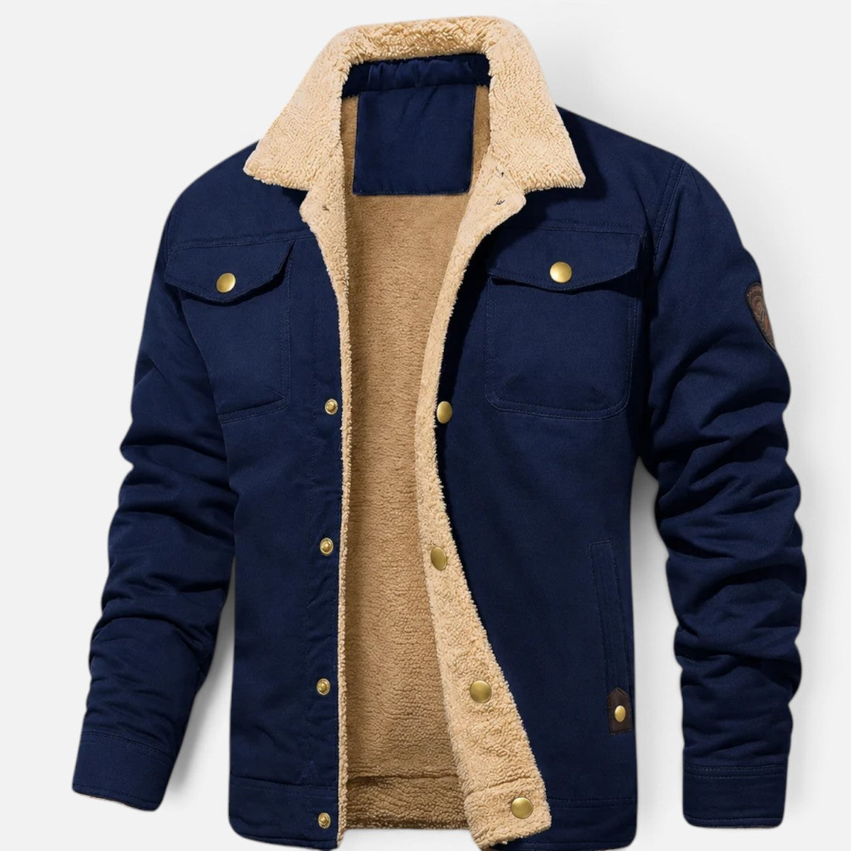 Duvrier | Men's Sherpa Collar Button-Down Jacket
