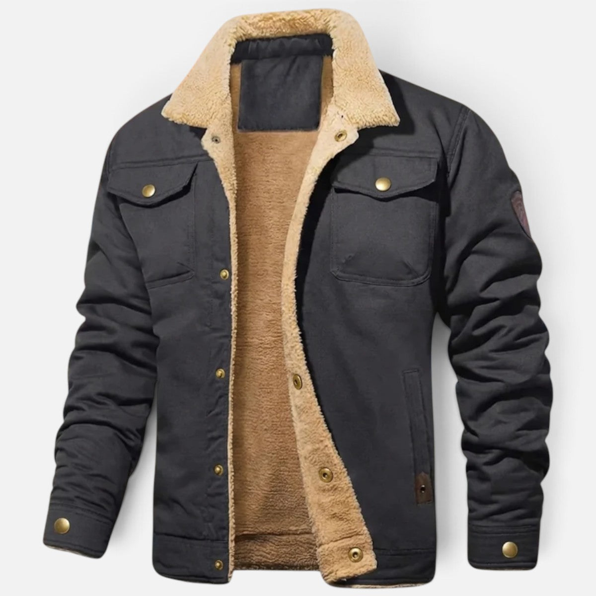 Duvrier | Men's Sherpa Collar Button-Down Jacket
