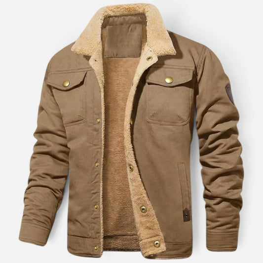 Duvrier | Men's Sherpa Collar Button-Down Jacket