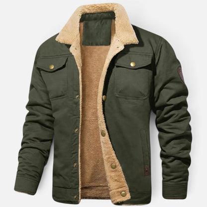 Duvrier | Men's Sherpa Collar Button-Down Jacket