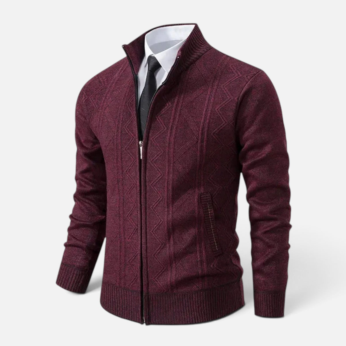 Duvrier | Men's Full-Zip Cardigan Sweater