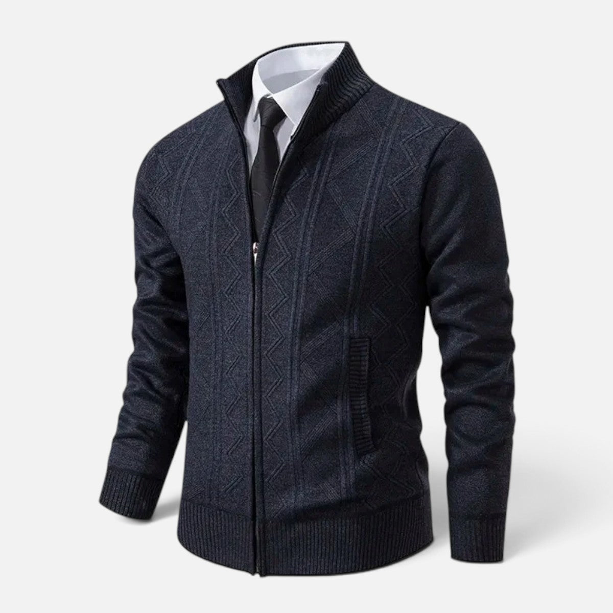 Duvrier | Men's Full-Zip Cardigan Sweater