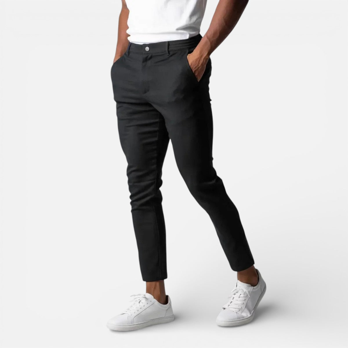 Duvrier | Men’s Slim Fit Stretch Chino Trousers - Smart Casual Wear