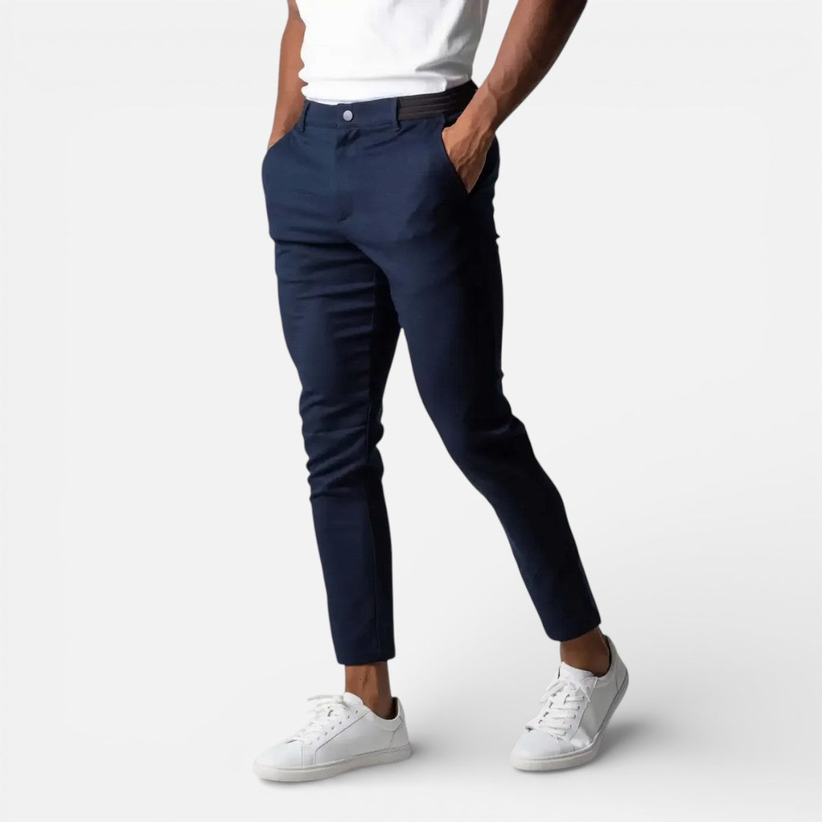 Duvrier | Men’s Slim Fit Stretch Chino Trousers - Smart Casual Wear
