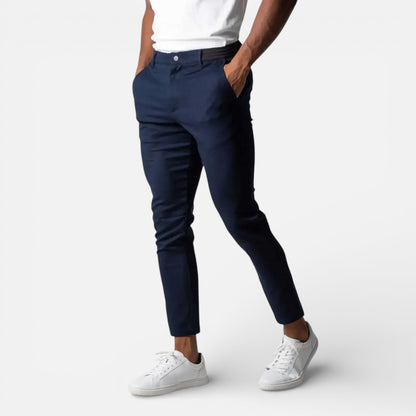 Duvrier | Men’s Slim Fit Stretch Chino Trousers - Smart Casual Wear