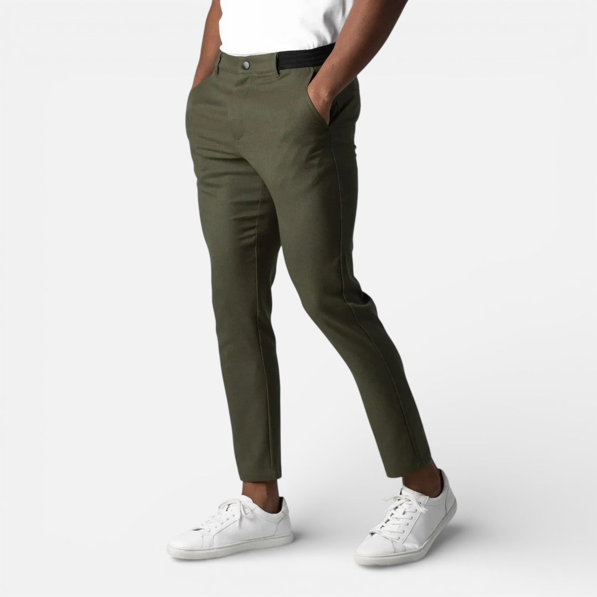 Duvrier | Men’s Slim Fit Stretch Chino Trousers - Smart Casual Wear