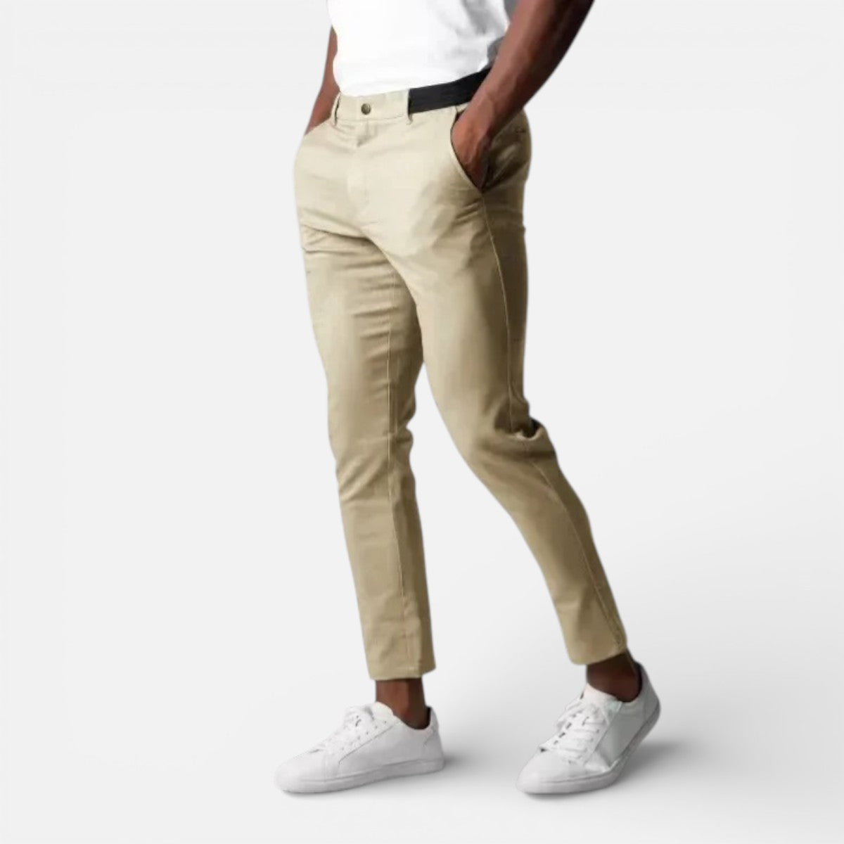Duvrier | Men’s Slim Fit Stretch Chino Trousers - Smart Casual Wear