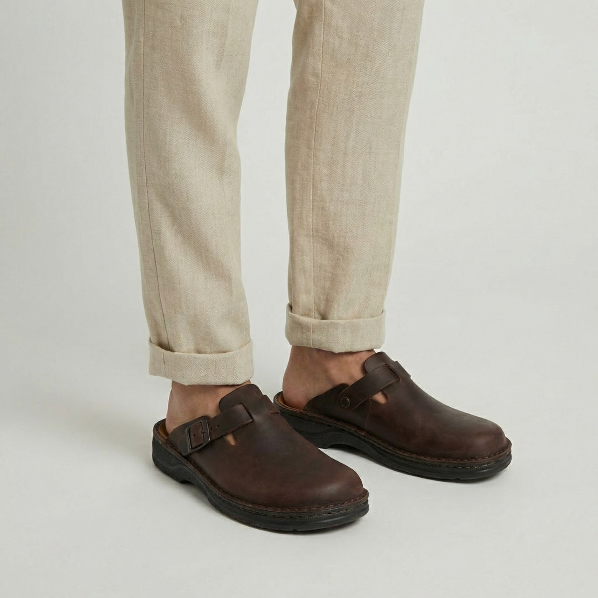 Duvrier | Men’s Comfortable Leather Clogs – Slip-On Garden & Work Shoes