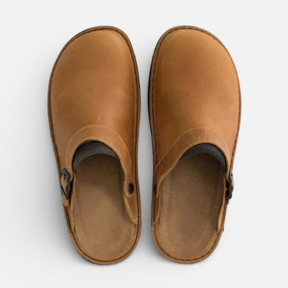 Duvrier | Men’s Comfortable Leather Clogs – Slip-On Garden & Work Shoes