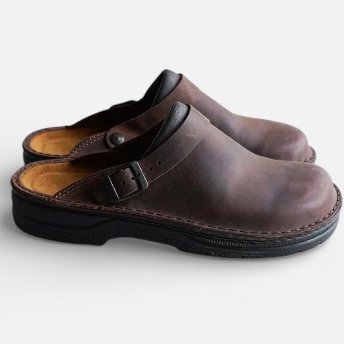 Duvrier | Men’s Comfortable Leather Clogs – Slip-On Garden & Work Shoes