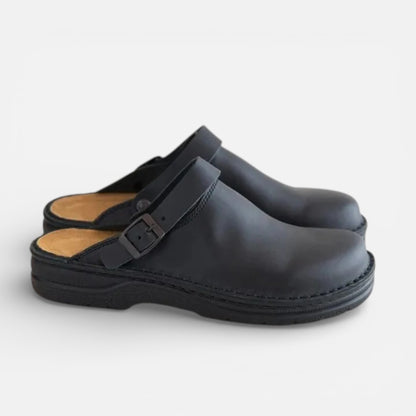 Duvrier | Men’s Comfortable Leather Clogs – Slip-On Garden & Work Shoes