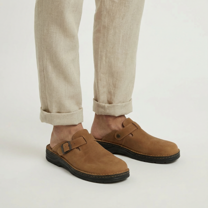 Duvrier | Men’s Comfortable Leather Clogs – Slip-On Garden & Work Shoes