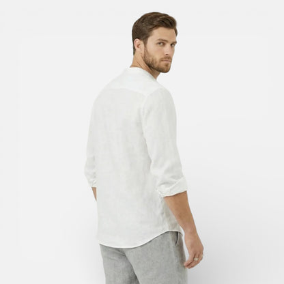 Duvrier | Men’s Breathable Cotton Linen Shirt - Long Sleeve