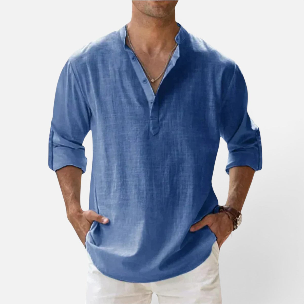 Duvrier | Men’s Cotton Summer Shirt - Summer Casual Wear