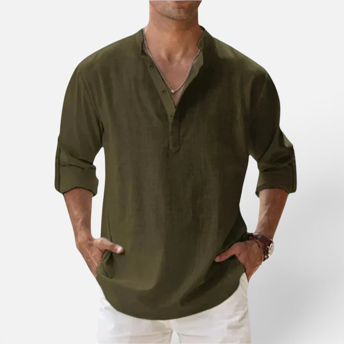 Duvrier | Men’s Cotton Summer Shirt - Summer Casual Wear