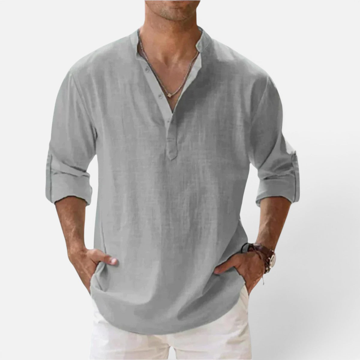 Duvrier | Men’s Cotton Summer Shirt - Summer Casual Wear