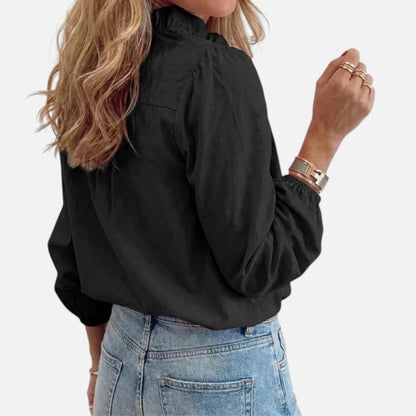 Duvrier | Women's Feminine Blouse with Playful Ruffles