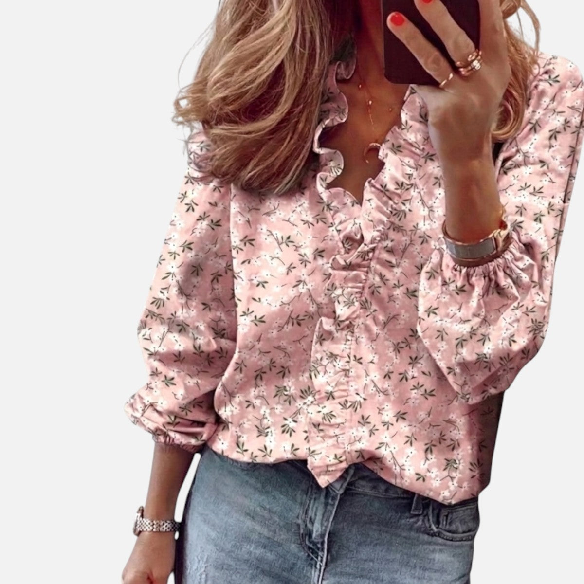 Duvrier | Women's Feminine Blouse with Playful Ruffles