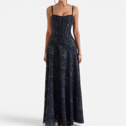Duvrier | Women's Spaghetti Strap Chiffon Floral Formal Dress Regular price