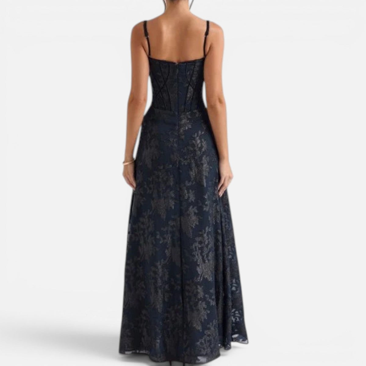 Duvrier | Women's Spaghetti Strap Chiffon Floral Formal Dress Regular price