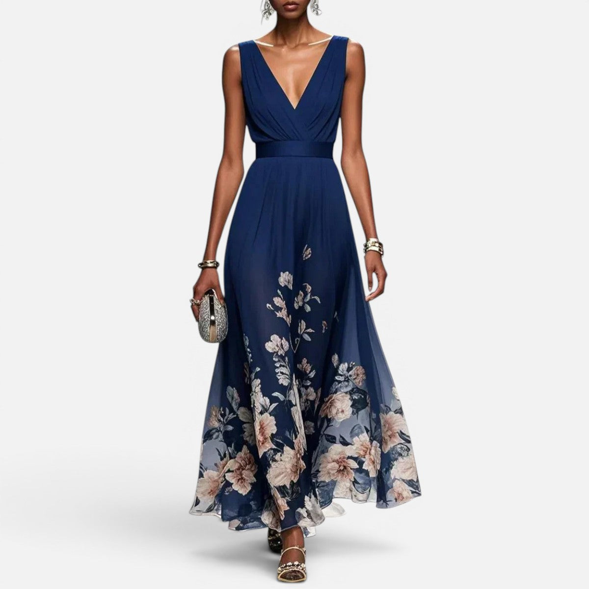 Duvrier | Women's Floral Print Wedding Guest Dress