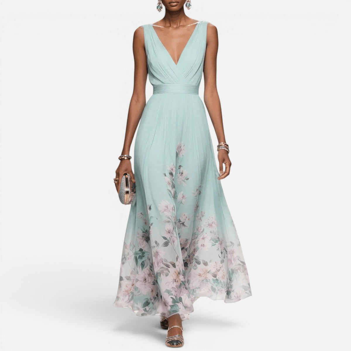 Duvrier | Women's Floral Print Wedding Guest Dress