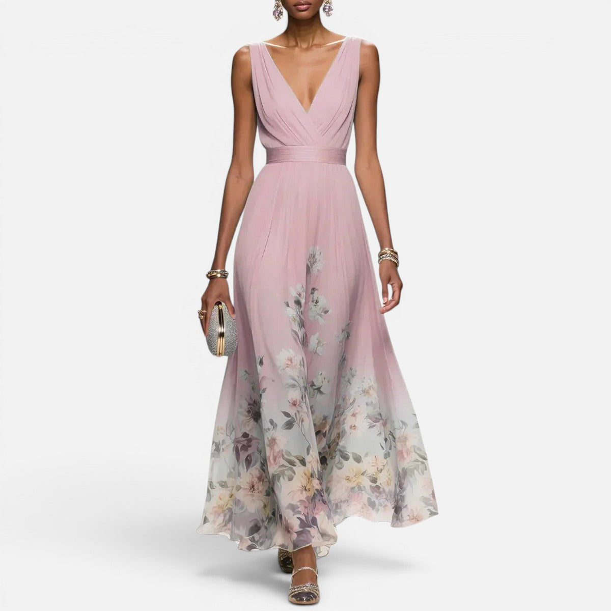 Duvrier | Women's Floral Print Wedding Guest Dress