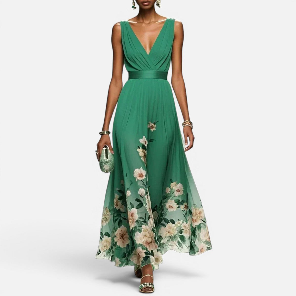 Duvrier | Women's Floral Print Wedding Guest Dress