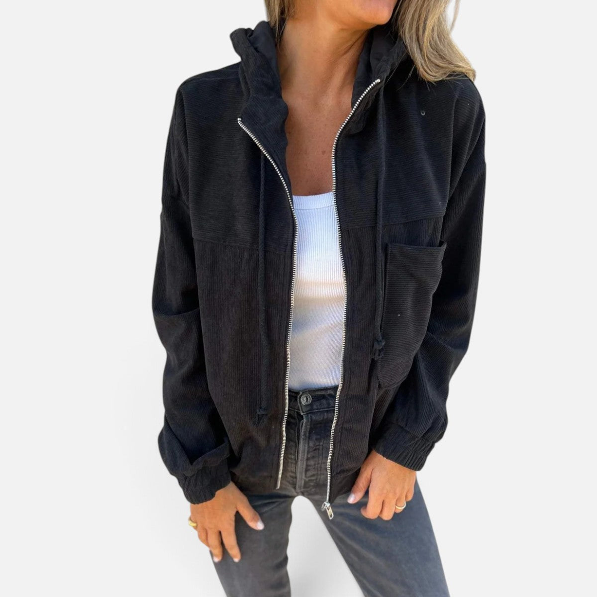 Duvrier | Women's Hooded Zip Up Jacket