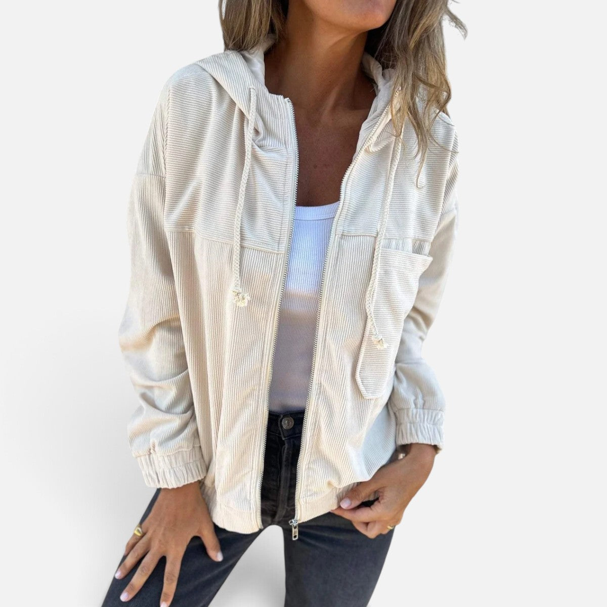 Duvrier | Women's Hooded Zip Up Jacket