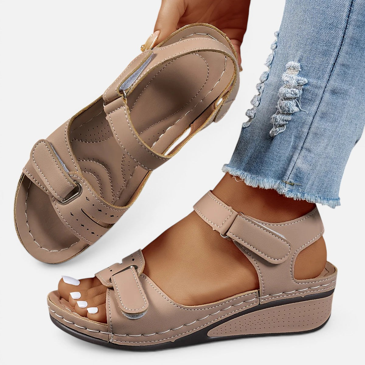 Duvrier | Women's Comfort Sandals with Adjustable Straps and Cushioned Insoles