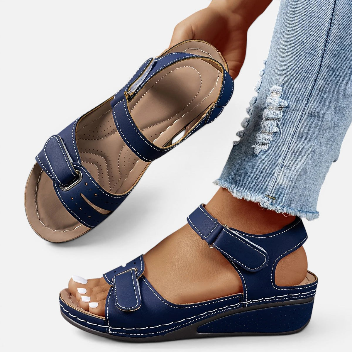 Duvrier | Women's Comfort Sandals with Adjustable Straps and Cushioned Insoles