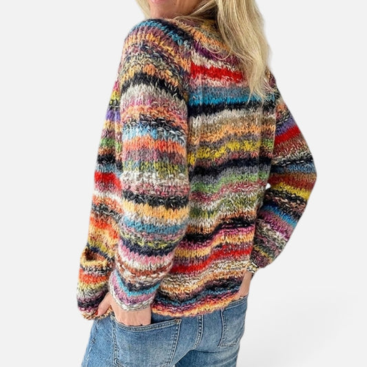 Duvrier | Women's Open Front Colourful Knit Cardigan