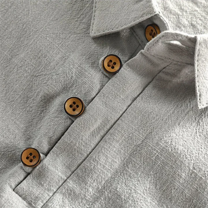 Duvrier | Men’s Lightweight Linen Polo Shirt- Breathable Holiday Wear