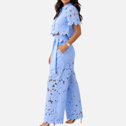 Duvrier | Women’s Elegant Flowy Floral Lace Set
