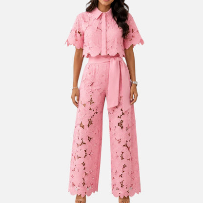 Duvrier | Women’s Elegant Flowy Floral Lace Set