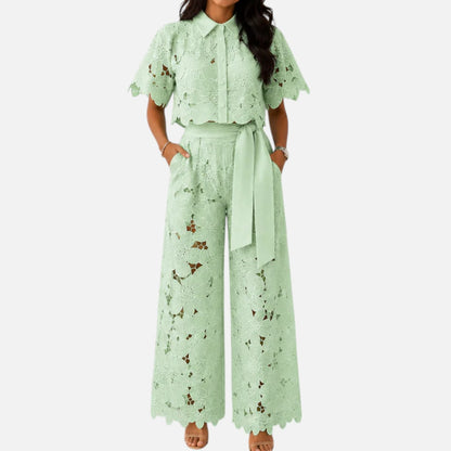 Duvrier | Women’s Elegant Flowy Floral Lace Set