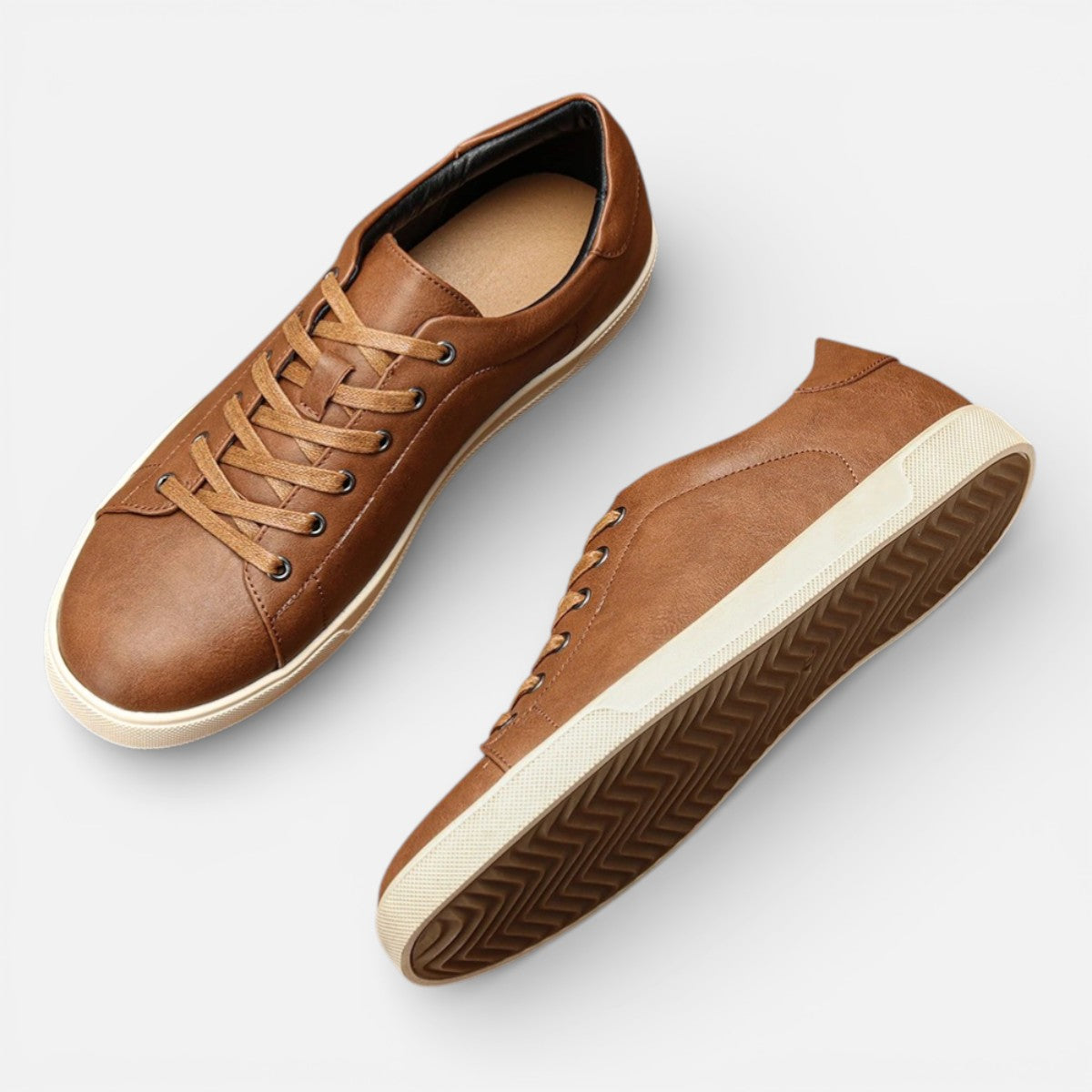 Duvrier | Men’s Comfortable Leather Sneakers – Smart Casual Wear