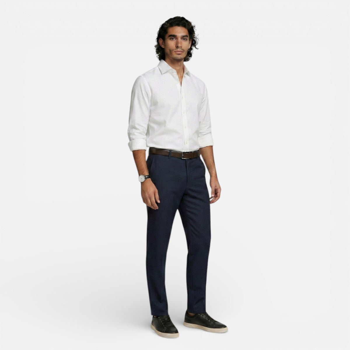 Duvrier | Men’s Comfortable Leather Sneakers – Smart Casual Wear