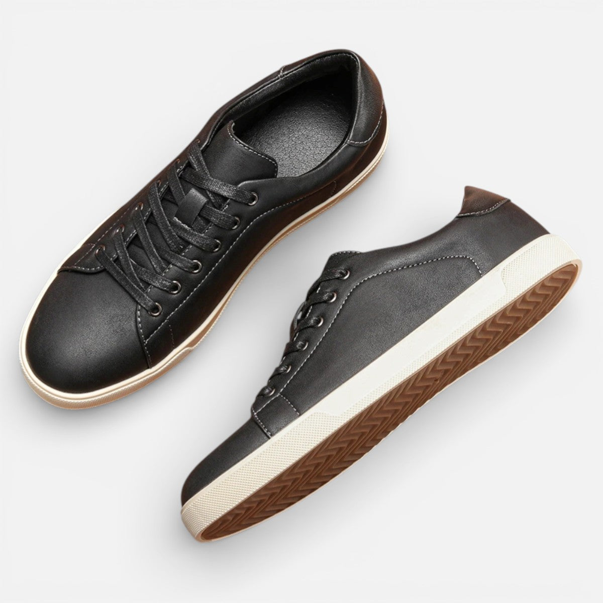 Duvrier | Men’s Comfortable Leather Sneakers – Smart Casual Wear