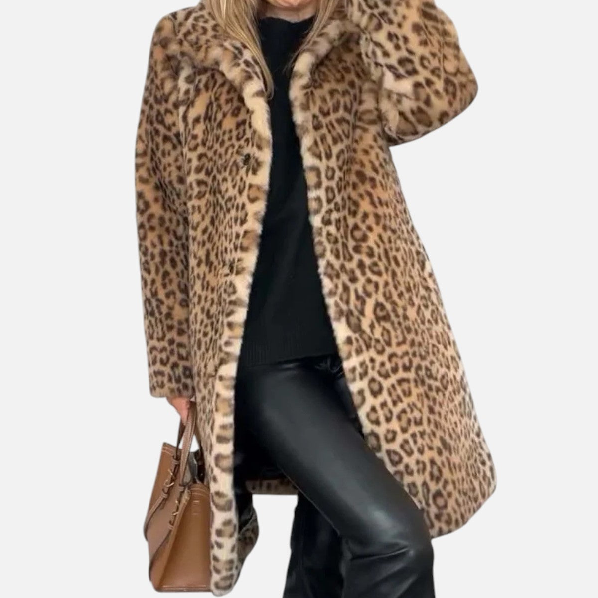 Duvrier | Women's Leopard Print Long Coat